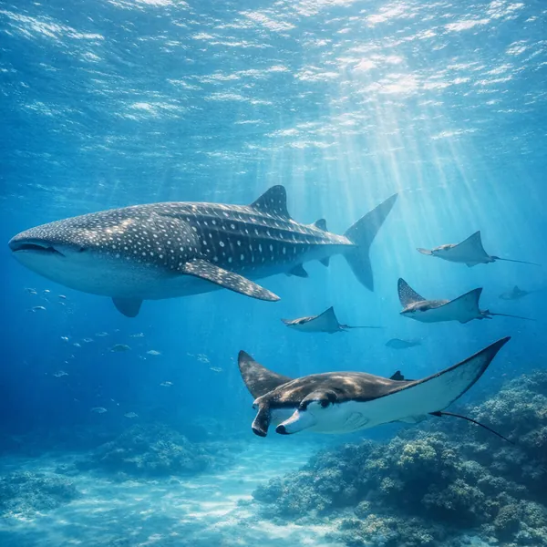 Enjoy an online jigsaw puzzle designed for browser play, featuring the peaceful wonder of marine life beneath the waves.