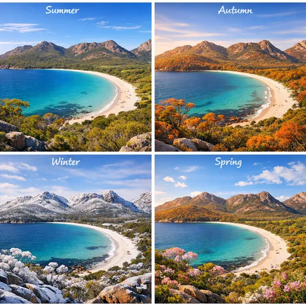 Enjoy an online jigsaw puzzle designed for browser play, featuring a stunning coastal landscape that celebrates the changing seasons.