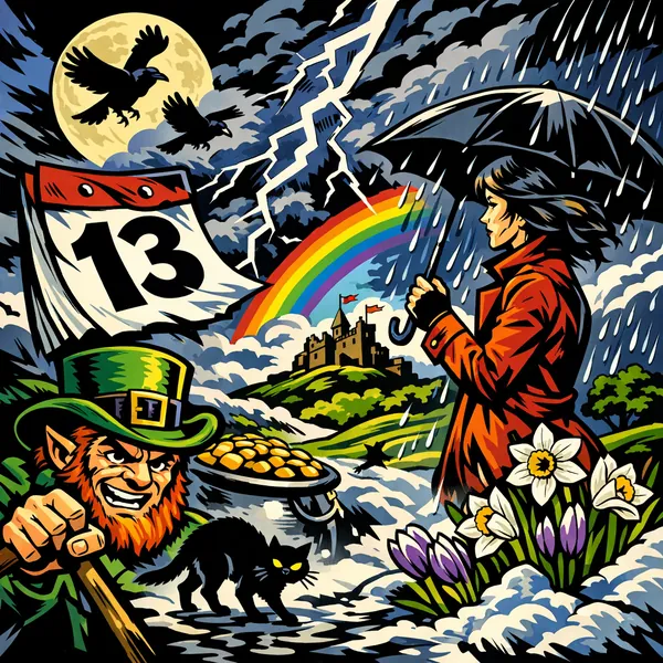 Enjoy an online jigsaw puzzle designed for browser play, featuring a colorful, mythic scene that blends nature and folklore.