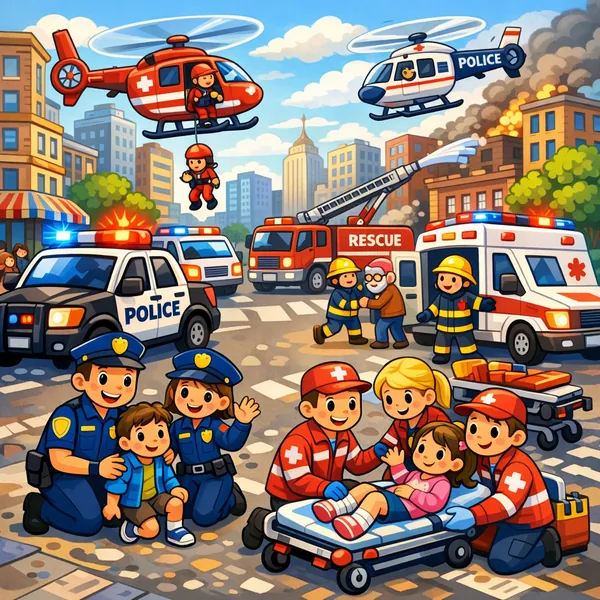 Here s an online jigsaw puzzle you can play in your browser, featuring a lively city rescue scene with emergency responders at work a heartwarming theme of comm