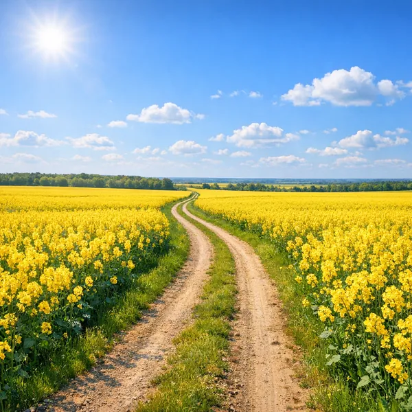 Play an online jigsaw puzzle in your browser that shows a sunlit countryside scene, perfect for lovers of nature and peaceful landscapes.