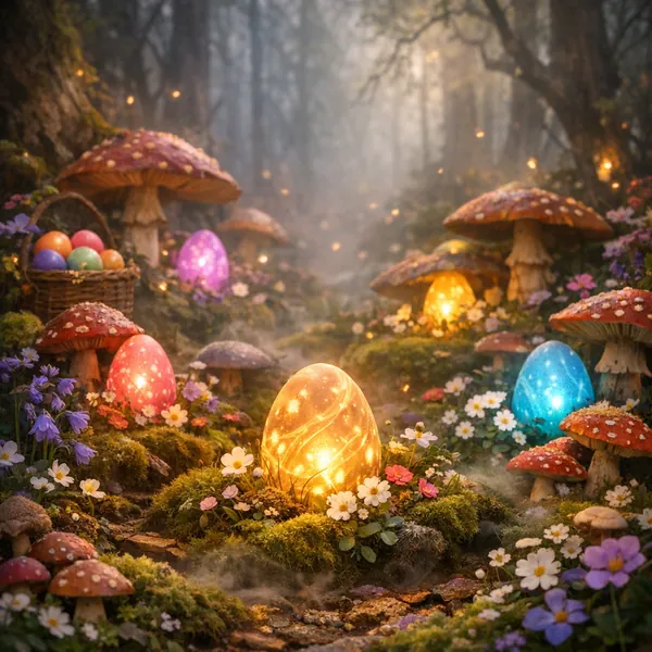 Enjoy an online jigsaw puzzle designed for browser play, featuring a whimsical nature scene that blends forest and fantasy.