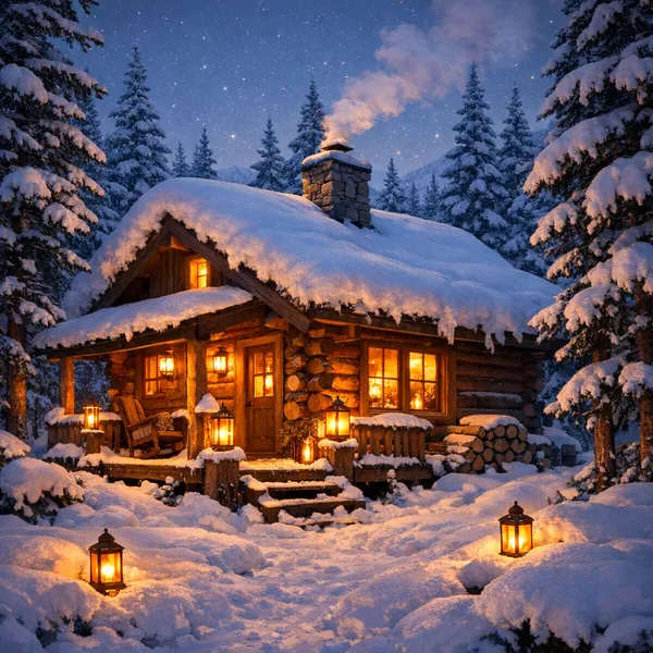 Here’s an online jigsaw puzzle you can play in your browser, featuring a cozy winter cabin set in a snowy forest landscape.