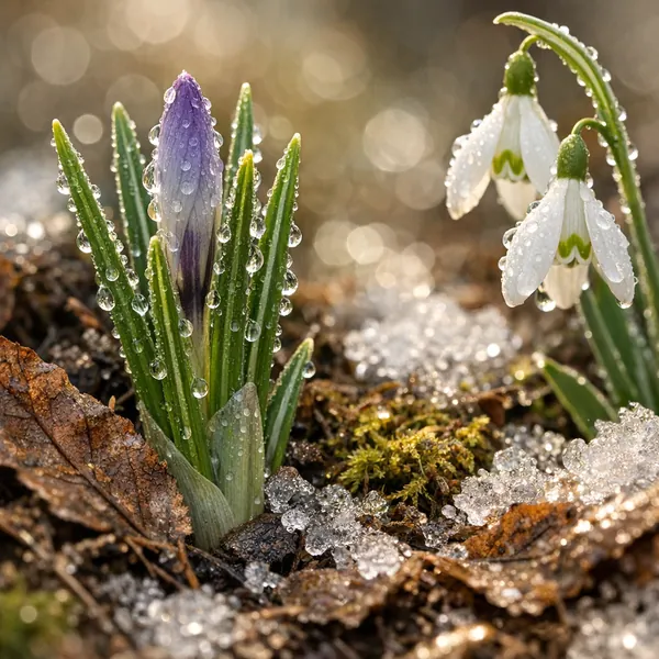 Enjoy an online jigsaw puzzle designed for browser play, featuring delicate spring flowers in a nature-themed close-up.