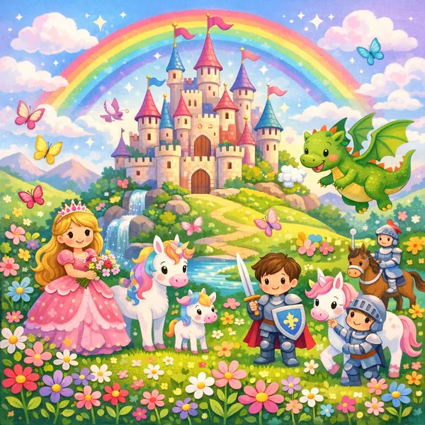 Enjoy an online jigsaw puzzle designed for browser play, featuring a whimsical fairy-tale scene full of fantasy and charm.