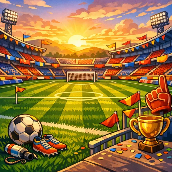 Here’s an online jigsaw puzzle you can play in your browser, featuring a vibrant sports scene set in a soccer stadium.