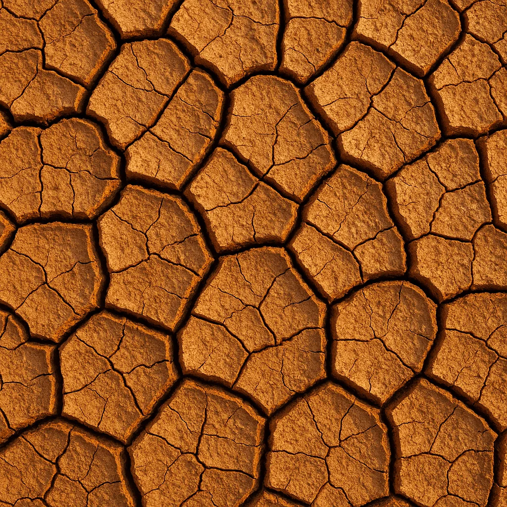 A macro of cracked desert earth patterns.
